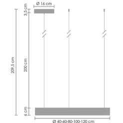 Lampa wisząca CIRCLE 80 LED mosiądz szczotkowany 80 cm (ST-8848-80 brass) - Step into Design