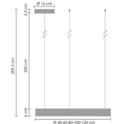 Lampa wisząca CIRCLE 40 LED ściemniana (ST-8848-40 brass) - Step into Design