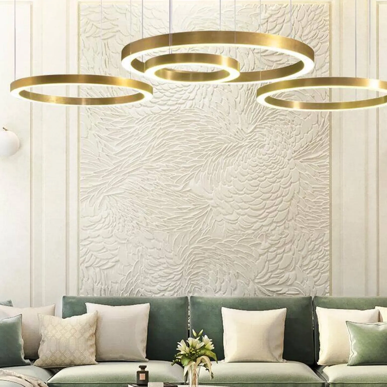 Lampa wisząca Circle 60+80+80 LED ściemniana (ST-8848-60+80+80 nickel) - Step into Design