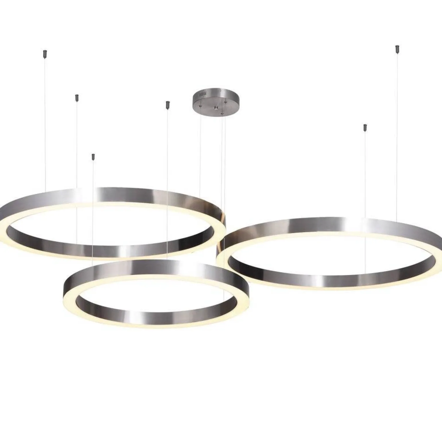 Lampa wisząca Circle 60+80+80 LED ściemniana (ST-8848-60+80+80 nickel) - Step into Design