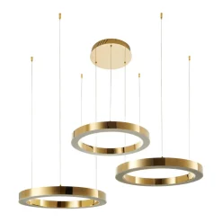 Lampa wisząca CIRCLE 60+60+60 LED złoty połysk na 1 podsufitce (DN924-60+60+60 gold) - Step into Design