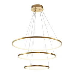Lampa wisząca CIRCLE SLIM 40+60+80 LED złoty 40 cm + 60 cm + 80 cm (ST-10112P-3) - Step into Design