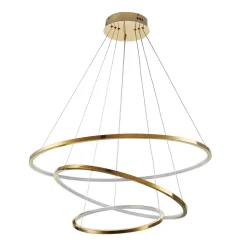 Lampa wisząca CIRCLE SLIM 40+60+80 LED złoty 40 cm + 60 cm + 80 cm (ST-10112P-3) - Step into Design
