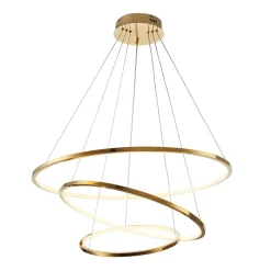 Lampa wisząca CIRCLE SLIM 40+60+80 LED złoty 40 cm + 60 cm + 80 cm (ST-10112P-3) - Step into Design