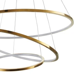 Lampa wisząca CIRCLE SLIM 40+60+80 LED złoty 40 cm + 60 cm + 80 cm (ST-10112P-3) - Step into Design