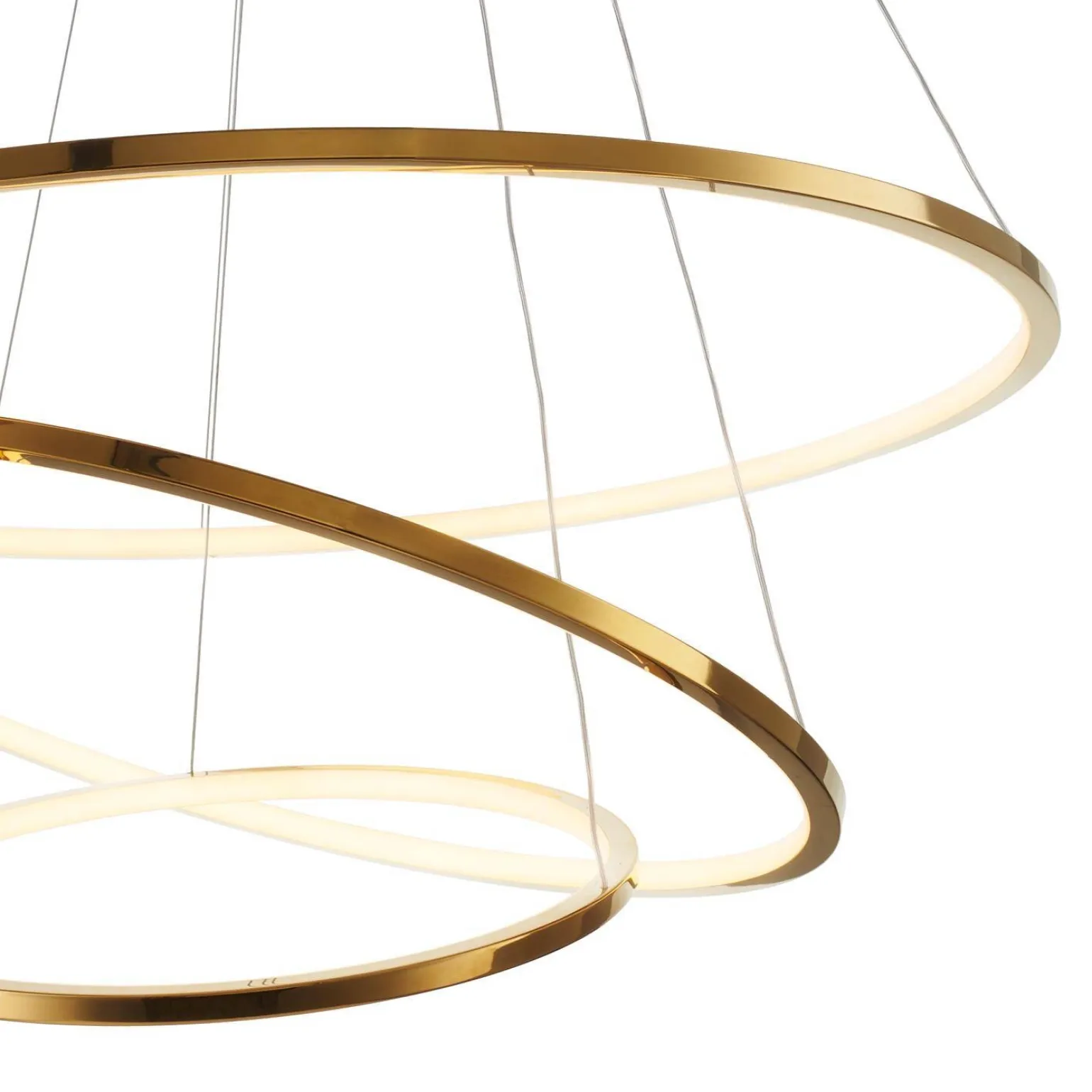 Lampa wisząca CIRCLE SLIM 40+60+80 LED złoty 40 cm + 60 cm + 80 cm (ST-10112P-3) - Step into Design