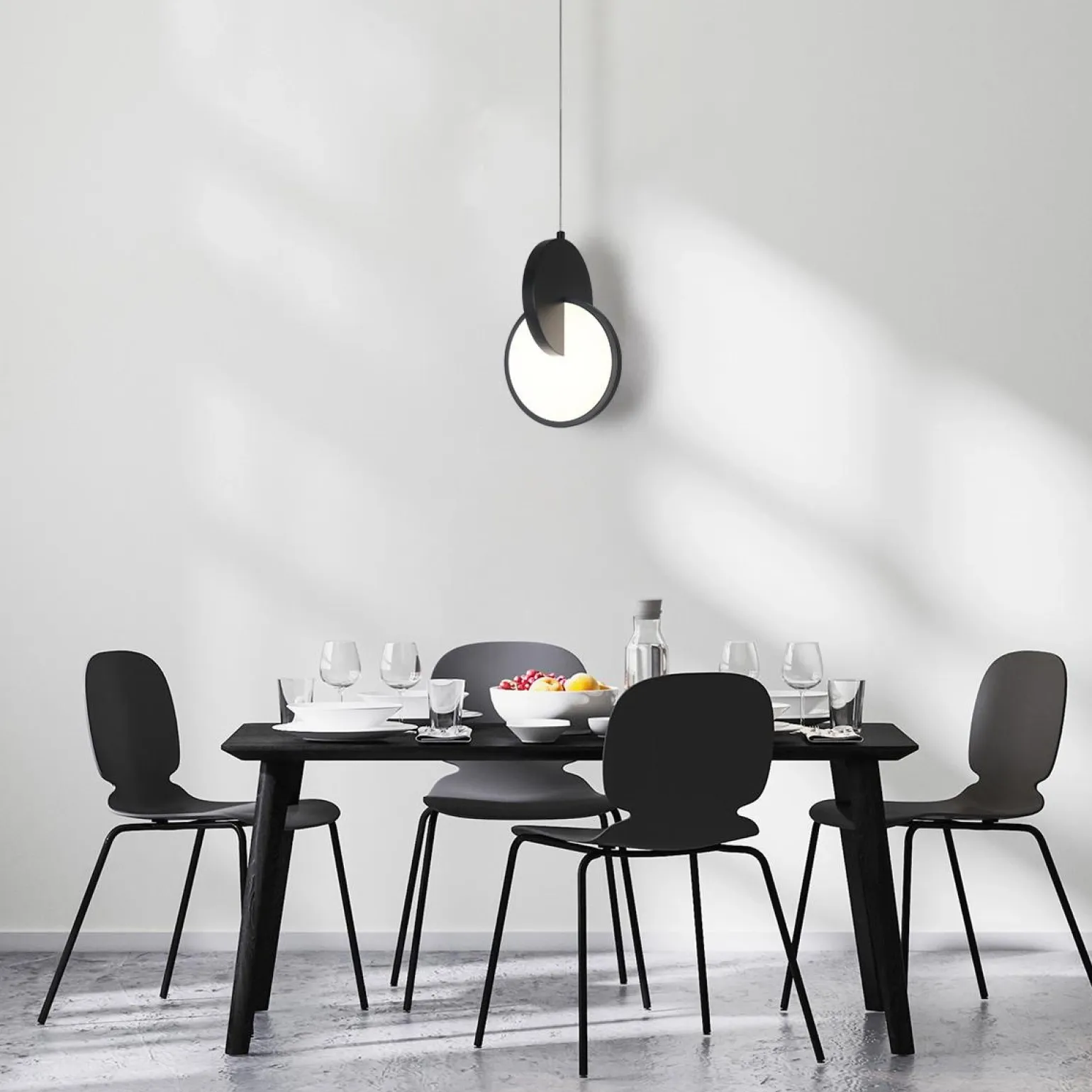 Lampa wisząca Circlo LED CCT czarna (LP-1311/1P BK) - Light Prestige