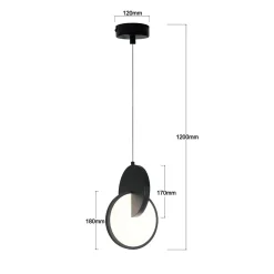 Lampa wisząca Circlo LED CCT czarna (LP-1311/1P BK) - Light Prestige