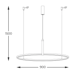 Lampa wisząca CLAUD czarna (22808-WOOD) - Zuma Line
