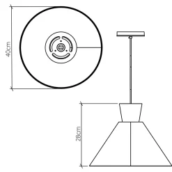Lampa wisząca Conical (QN-CONICAL-P-M-TEAK) - Quintiesse