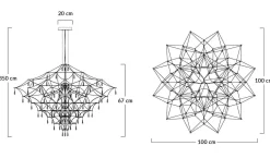 Lampa wisząca CONSTELATION 100 GOLD - LED (MD8186-1000.GOLD) - King Home