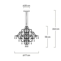 Lampa wisząca CONSTELATION 77 GOLD - LED (MD8186-7700.GOLD) - King Home