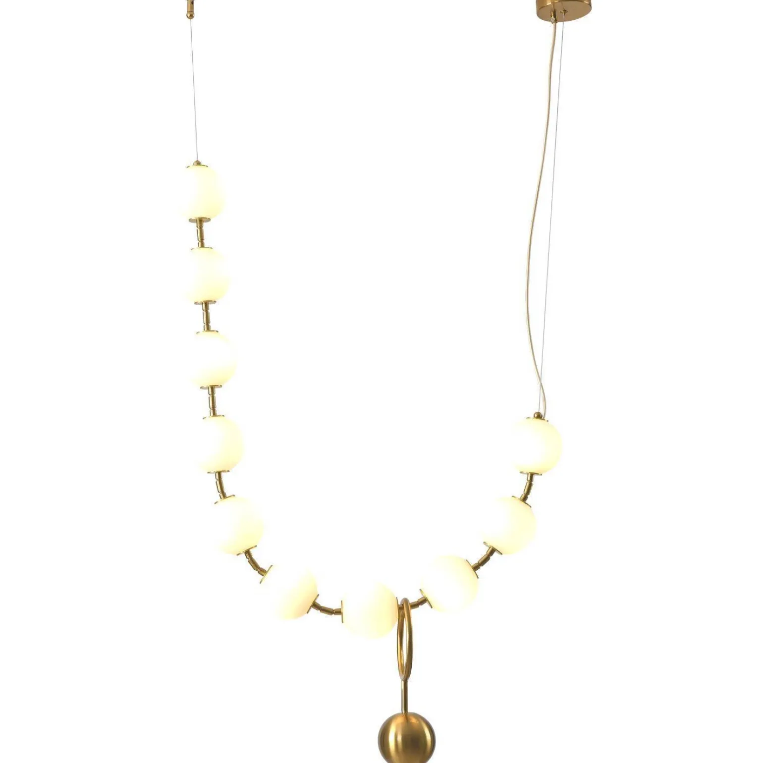 Lampa wisząca CORALLI L biało-mosiężna (DP0251-L1380) - Step into Design