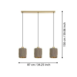 Lampa wisząca COROJAL złoty (390207) - EGLO
