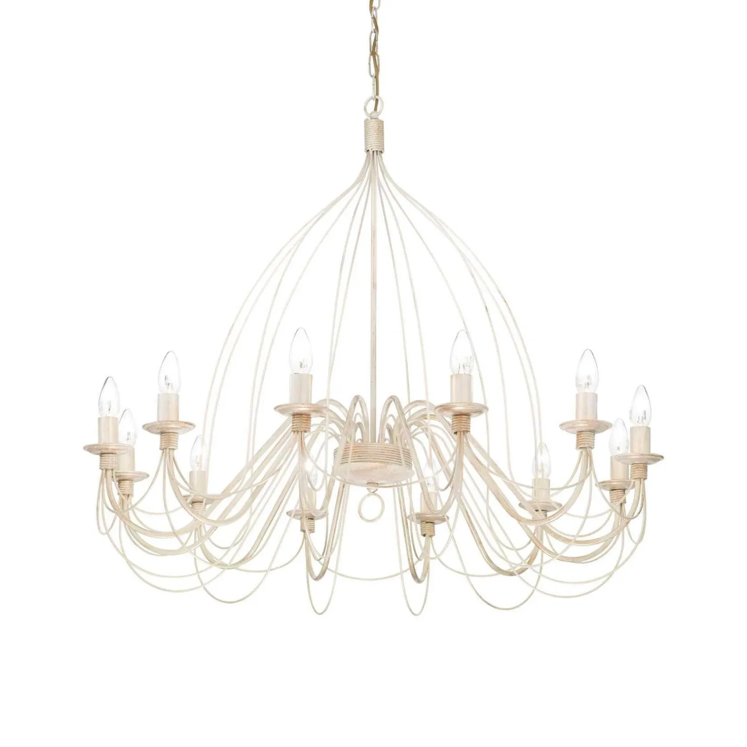 Lampa wisząca CORTE SP12 biały antyczny (097664) Ideal Lux - żyrandol