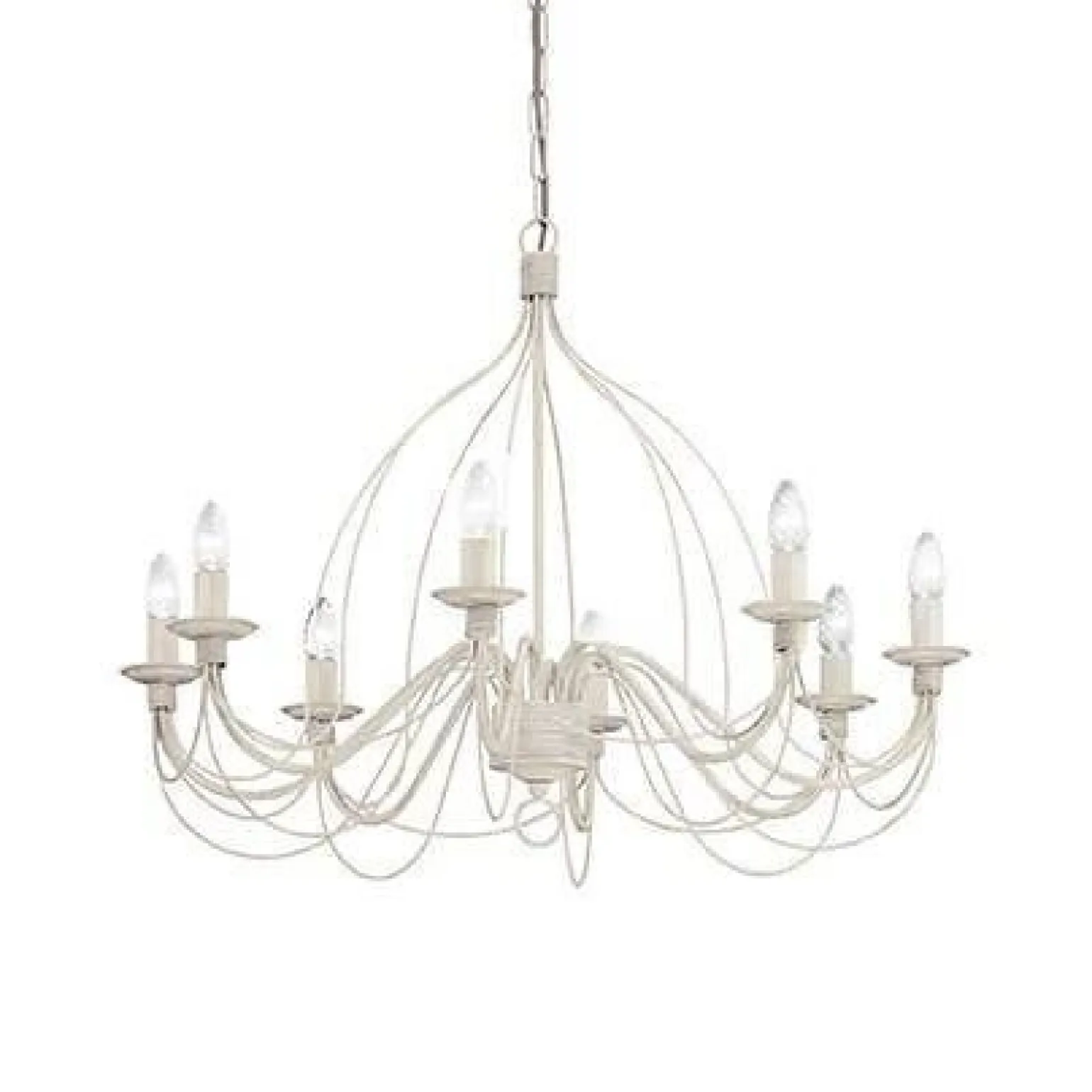 Lampa wisząca CORTE SP8 kol.biały antyczny - żyrandol