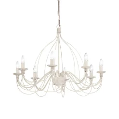 Lampa wisząca CORTE SP8 kol.biały antyczny - żyrandol