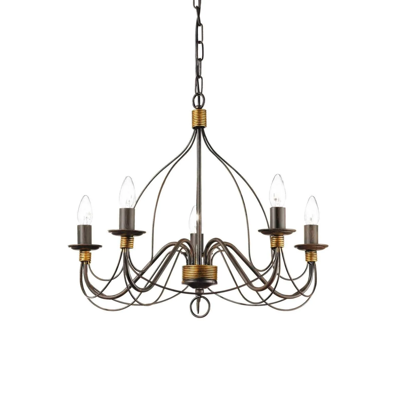 Lampa wisząca CORTE SP5 kol.rdzawy (057187) Ideal Lux - żyrandol