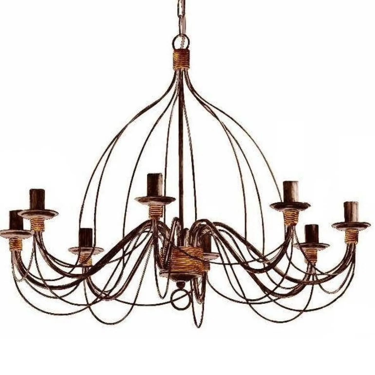 Lampa wisząca CORTE SP8 kol. rdzawy (057194) Ideal Lux - żyrandol