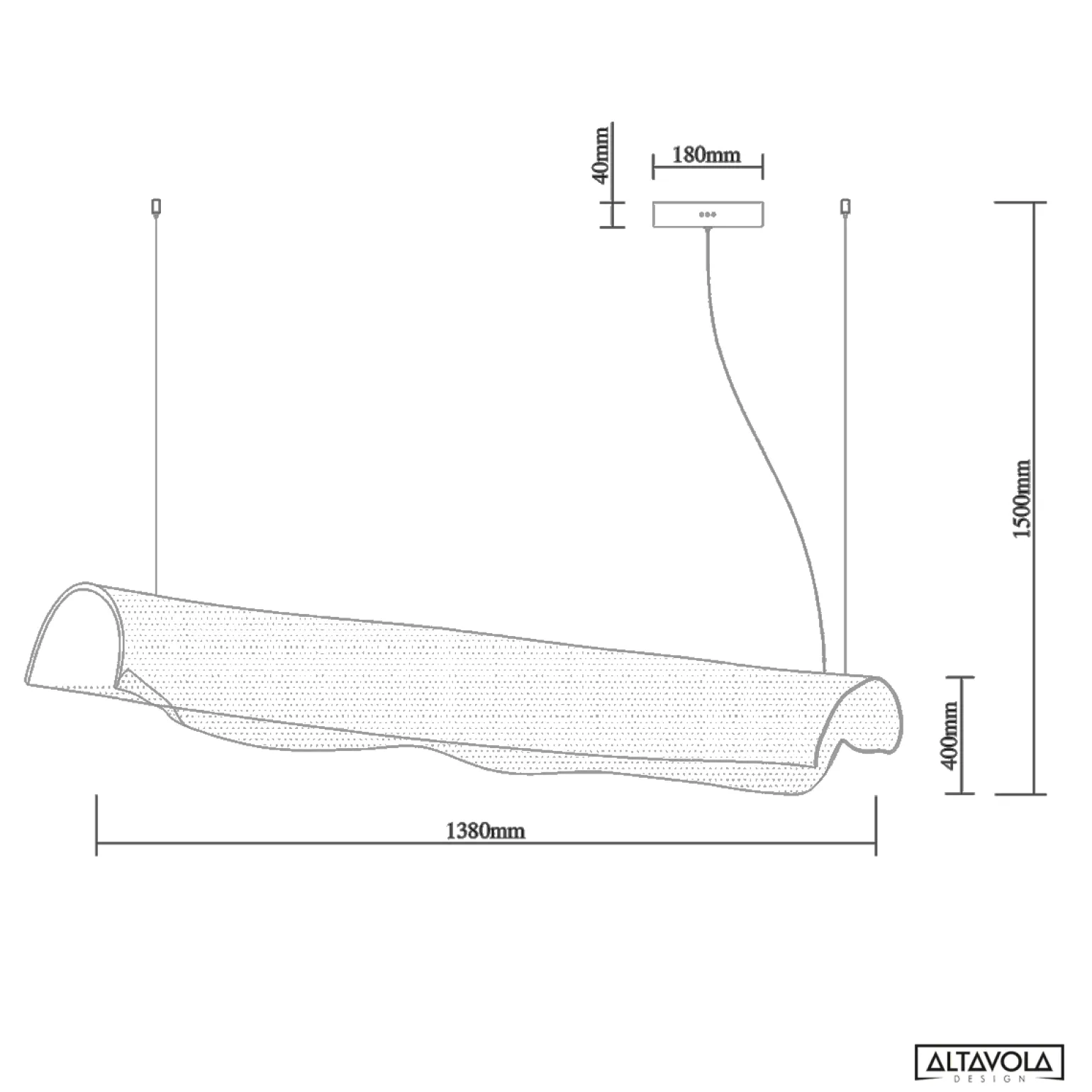 Lampa wisząca Cortina No.3 Altavola Design (LA103/P_138) - ALTAVOLA DESIGN