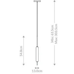 Lampa wisząca Cumberland - 1 źródło światła - Szczotkowane złoto (QN-CUMBERLAND-1P-BG) - Quintiesse