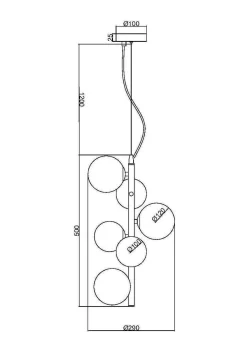 Lampa wisząca Dallas chrom (MOD545PL-06CH) - Maytoni