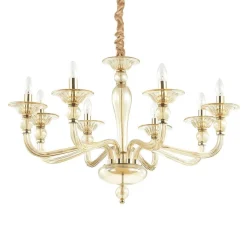 Lampa wisząca Danieli kol. bursztynowy (159973) Ideal Lux - żyrandol
