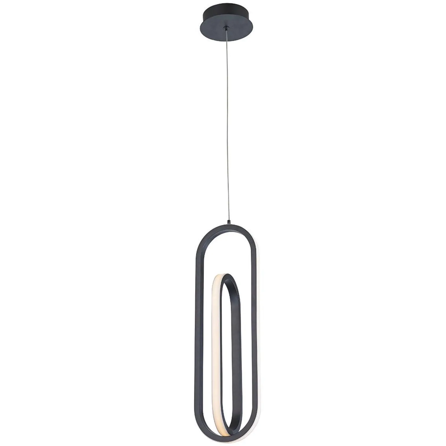 Lampa wisząca Demark - Matowa czerń (QN-DEMARK-1P-BK) - Quintiesse