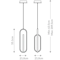 Lampa wisząca Demark - Szczotkowane złoto (QN-DEMARK-1P-BG) - Quintiesse