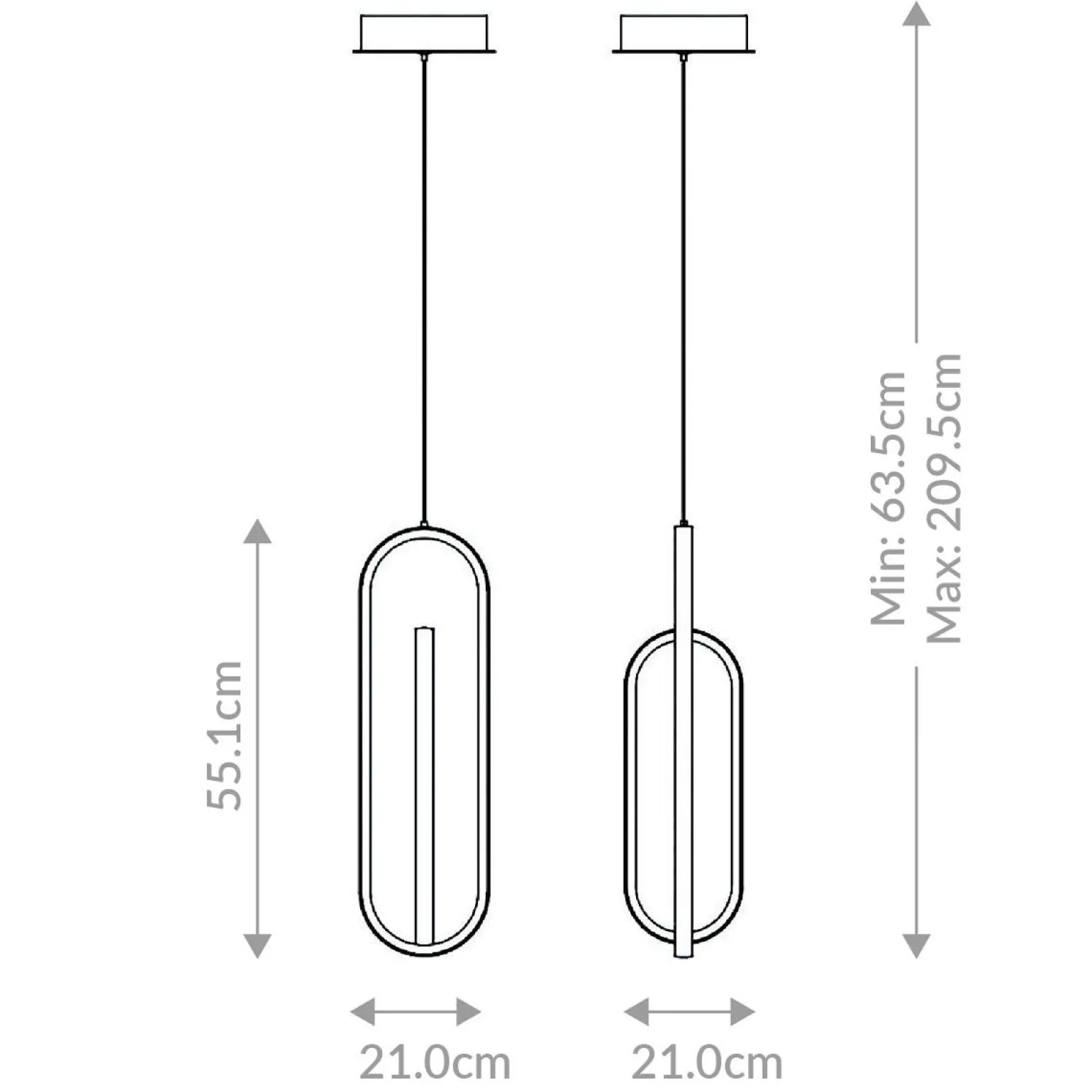 Lampa wisząca Demark - Szczotkowane złoto (QN-DEMARK-1P-BG) - Quintiesse