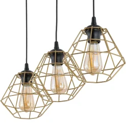 Lampa wisząca DIAMOND złota 3 PL LISTWA (4642) - TK Lighting