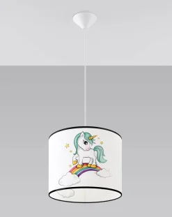 Lampa wisząca do pokoju dziecka bajkowy wzór JEDNOROŻEC 30 (SL.1412) - Sollux Lighting