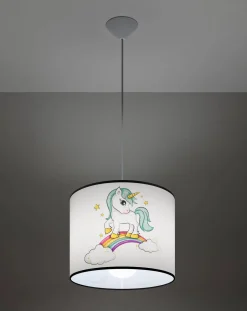 Lampa wisząca do pokoju dziecka bajkowy wzór JEDNOROŻEC 30 (SL.1412) - Sollux Lighting