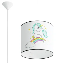 Lampa wisząca do pokoju dziecka bajkowy wzór JEDNOROŻEC 30 (SL.1412) - Sollux Lighting