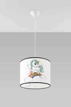 Lampa wisząca do pokoju dziecka bajkowy wzór JEDNOROŻEC 30 (SL.1412) - Sollux Lighting