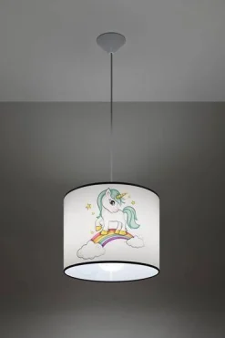Lampa wisząca do pokoju dziecka bajkowy wzór JEDNOROŻEC 30 (SL.1412) - Sollux Lighting