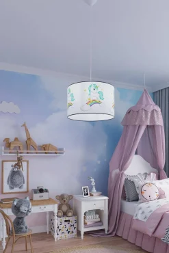 Lampa wisząca do pokoju dziecka bajkowy wzór JEDNOROŻEC 30 (SL.1412) - Sollux Lighting