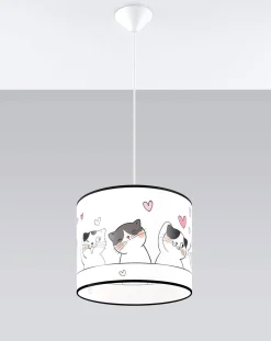Lampa wisząca do pokoju dziecka bajkowy wzór CAT 30 (SL.1418) - Sollux Lighting
