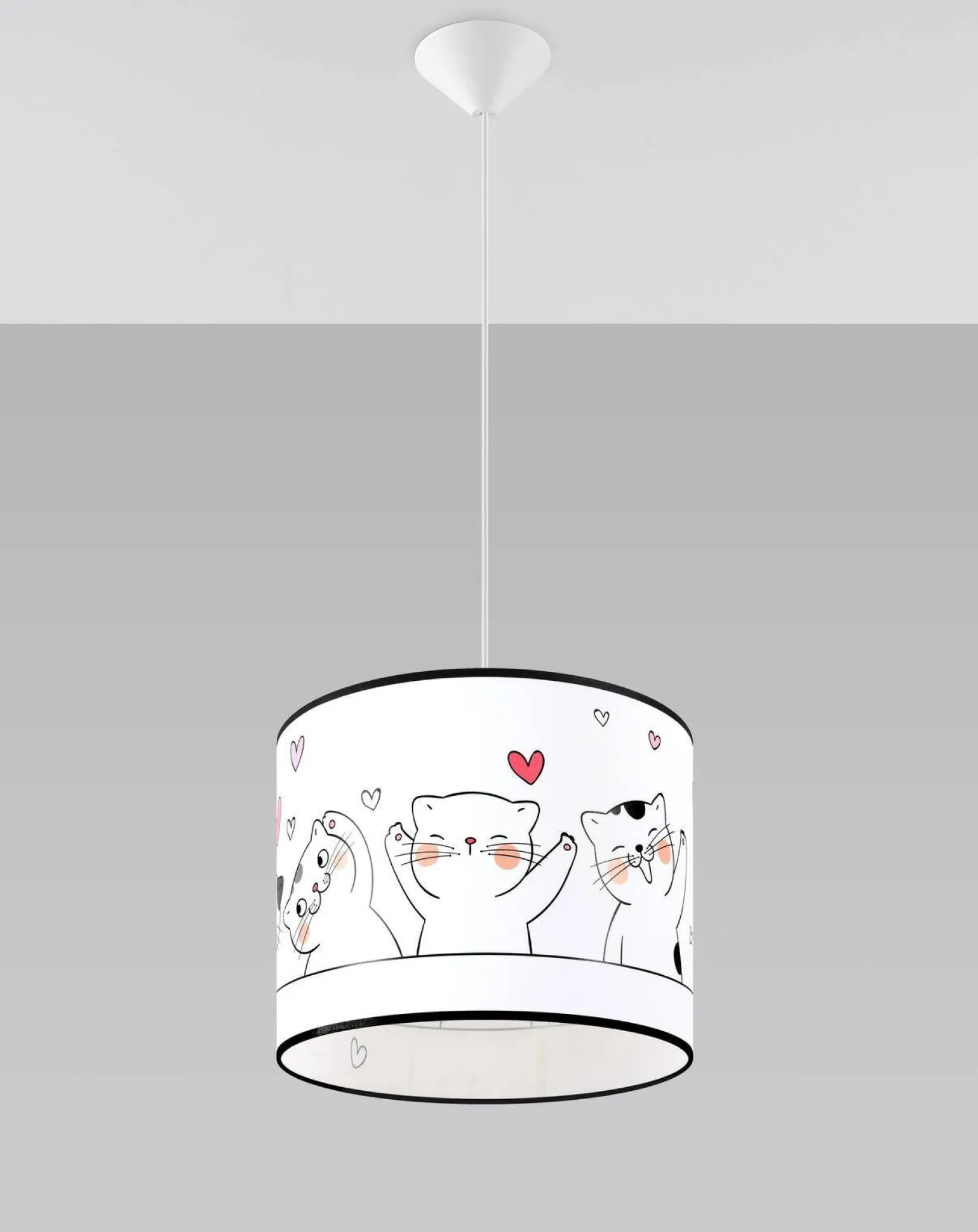 Lampa wisząca do pokoju dziecka bajkowy wzór CAT 30 (SL.1418) - Sollux Lighting