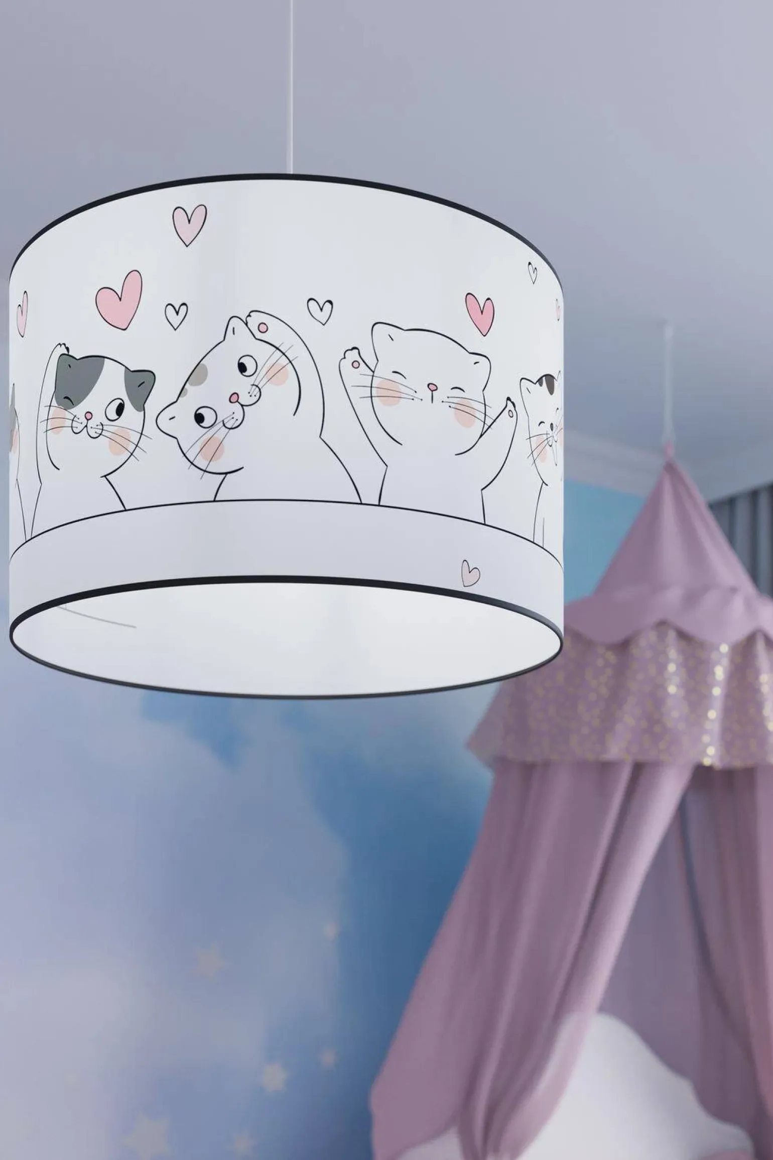 Lampa wisząca do pokoju dziecka bajkowy wzór CAT 30 (SL.1418) - Sollux Lighting