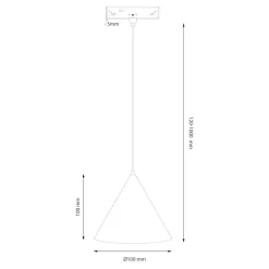 Lampa wisząca do szyny Magnetic track pendant cone 5mm 7W 4000K (ML2156) - Milagro