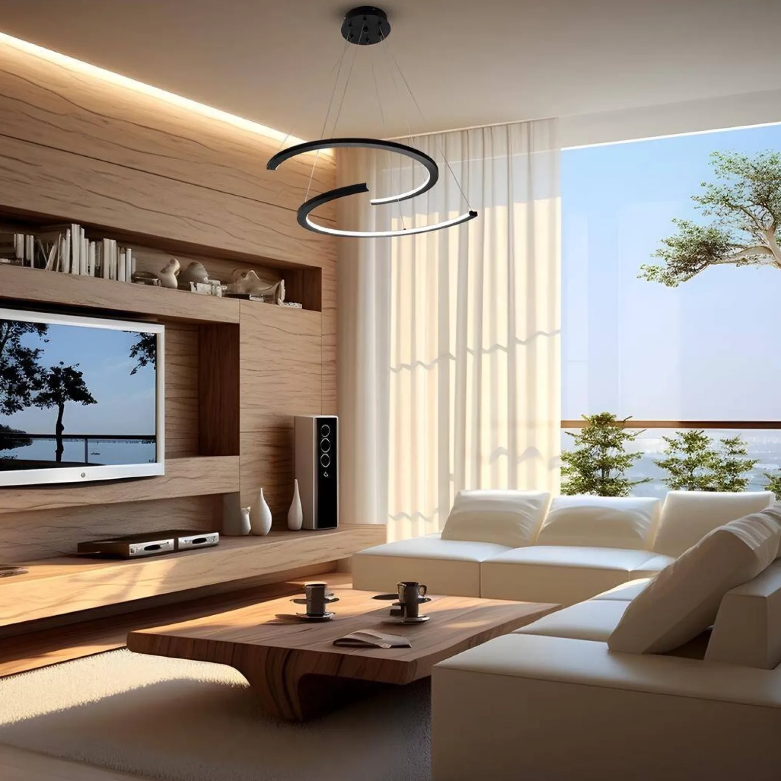 Lampa wisząca DOUBLEMOON 30W LED (ML1178) - Milagro