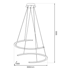 Lampa wisząca DOUBLEMOON 30W LED (ML1178) - Milagro
