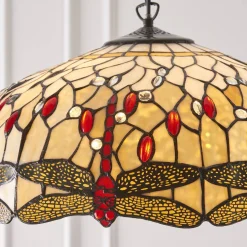 Lampa Wisząca Dragonfly beige (64079) Tiffany