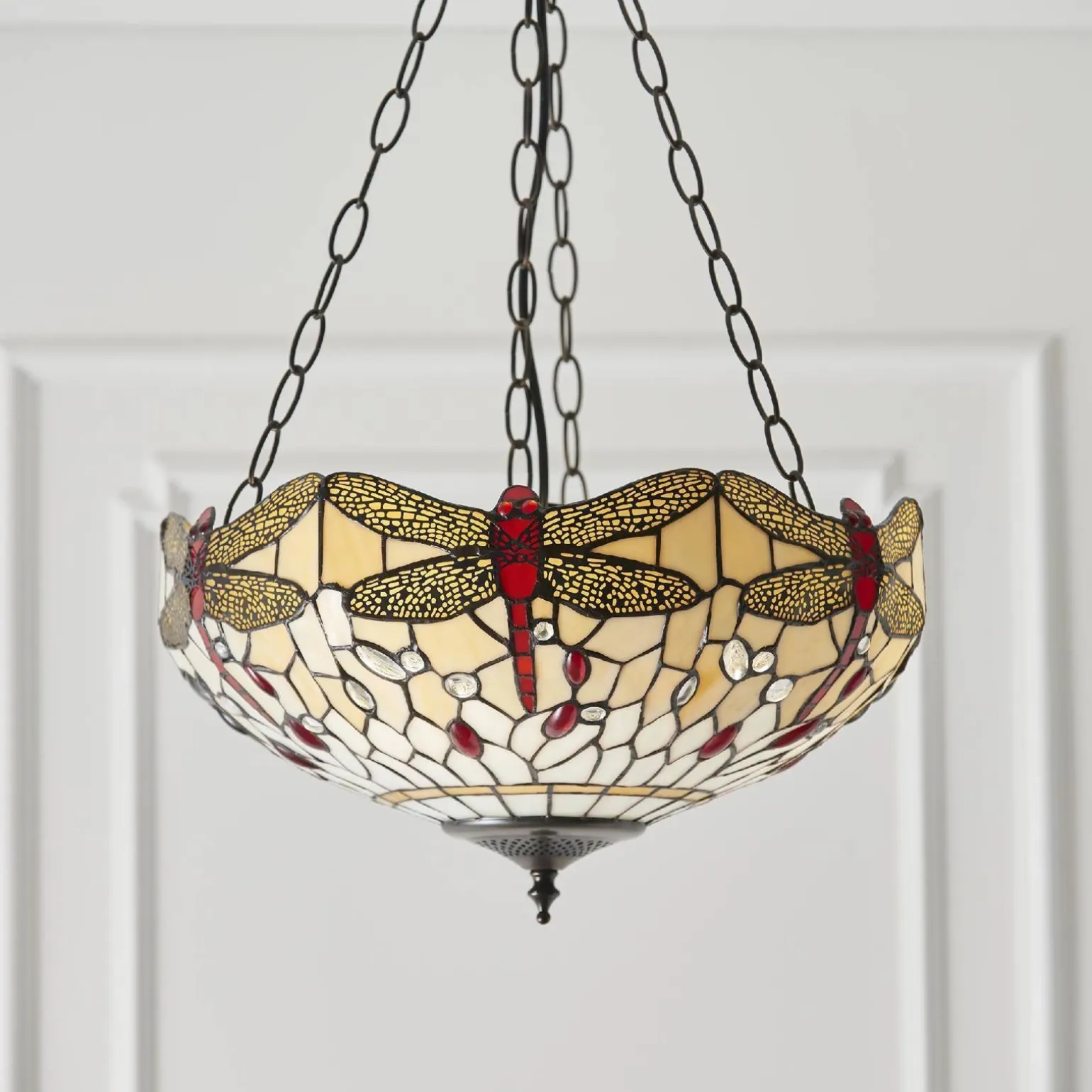 Lampa Wisząca Dragonfly beige (70759) Tiffany