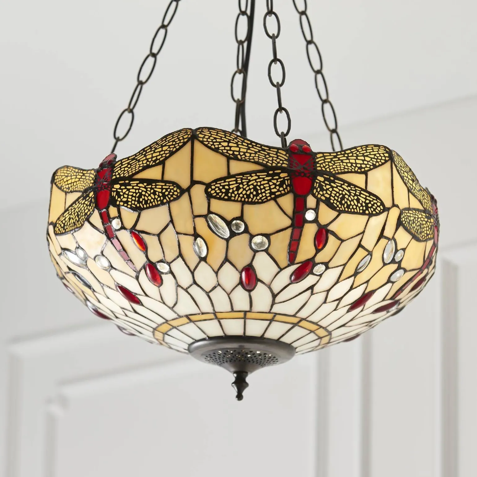 Lampa Wisząca Dragonfly beige (70759) Tiffany