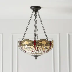 Lampa Wisząca Dragonfly beige (70759) Tiffany
