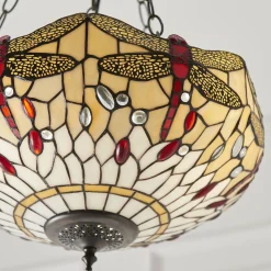 Lampa Wisząca Dragonfly beige (70759) Tiffany