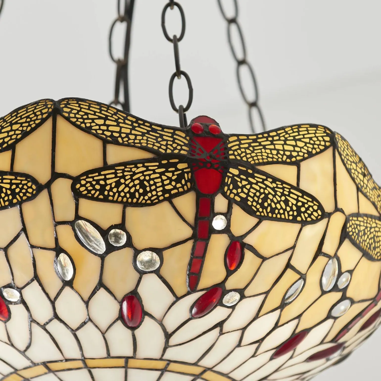 Lampa Wisząca Dragonfly beige (70759) Tiffany