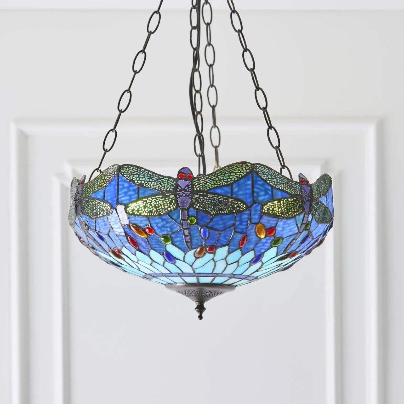 Lampa Wisząca Dragonfly blue (64075) Tiffany